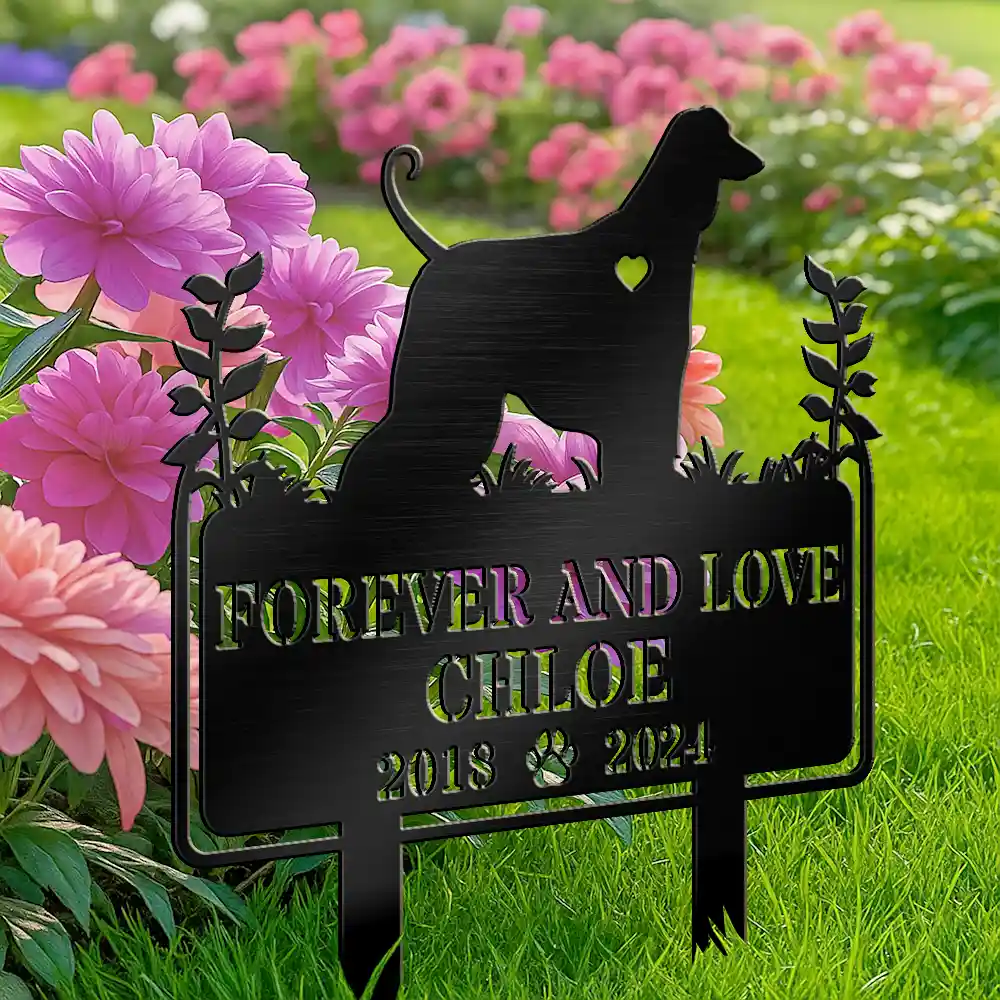 Forever Loved Dog Memorial - Personalized Metal Garden Stake - Image 4