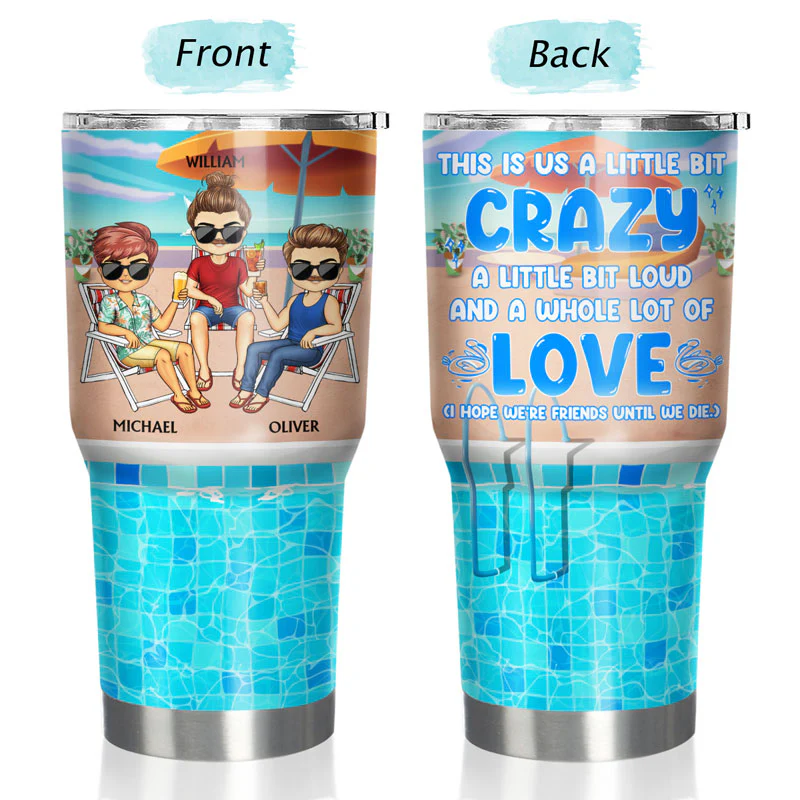 Forget Sugar And Spice We're Full Of Sarcasm And Profanity - Gift For Best Friends - Personalized Custom 30 Oz Tumbler - Image 3