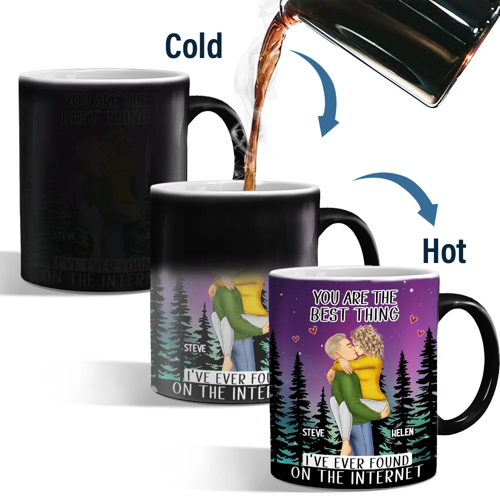 Found On The Internet Couple - Personalized Color Changing Mug - Image 4