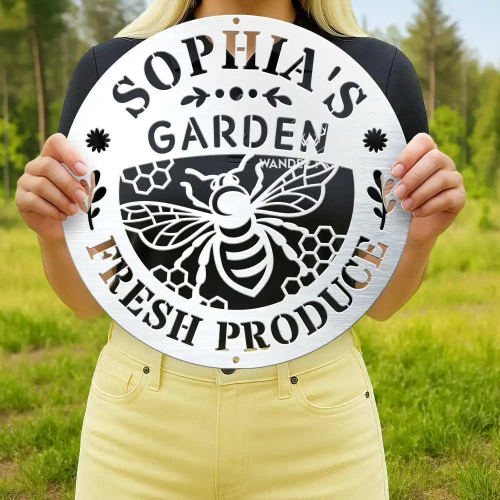 Fresh Produce Garden - Personalized Cutout Metal Sign - Image 4