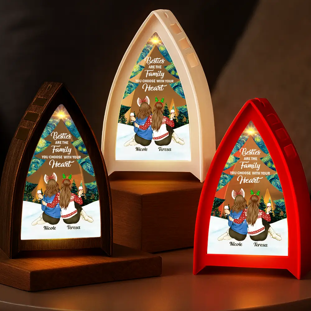 Friends Are The Family You Choose - Personalized Tabletop Lantern Light - Image 4