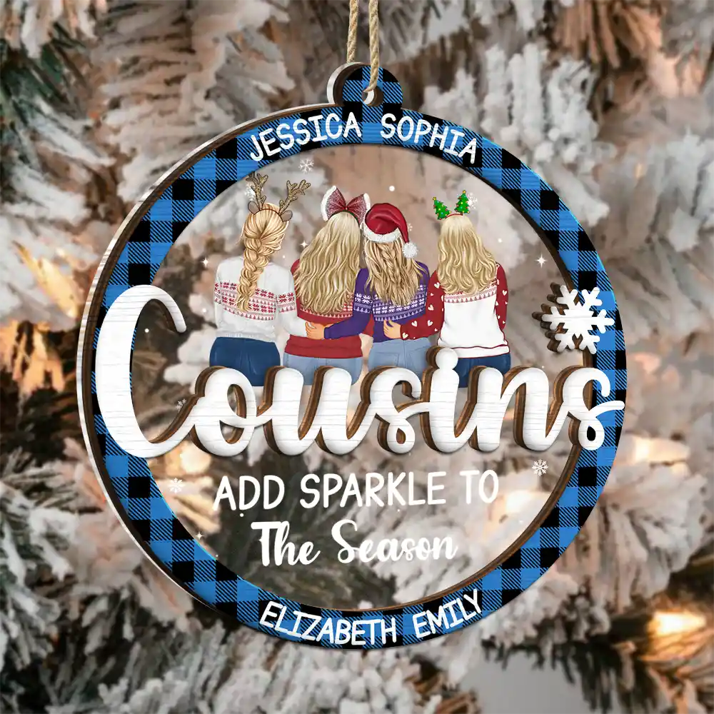 Friends Besties Are The Family You Choose - Personalized 2-Layered Mix Ornament - Image 3