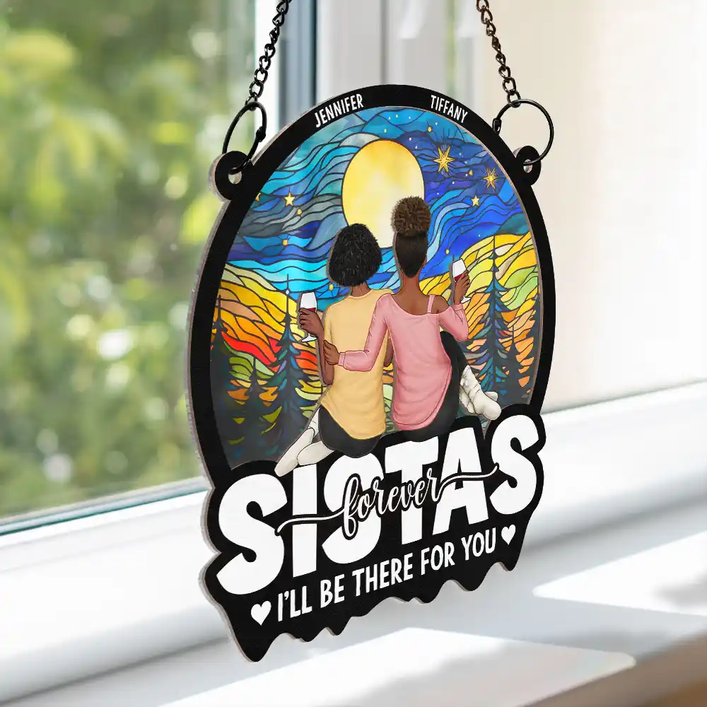Friends I'll Be There For You - Personalized Window Hanging Suncatcher Ornament - Image 3