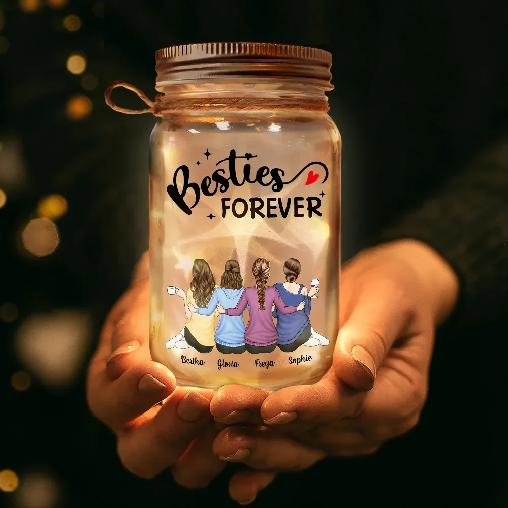 Friendship I'm Here For You - Personalized Mason Jar Light - Image 3