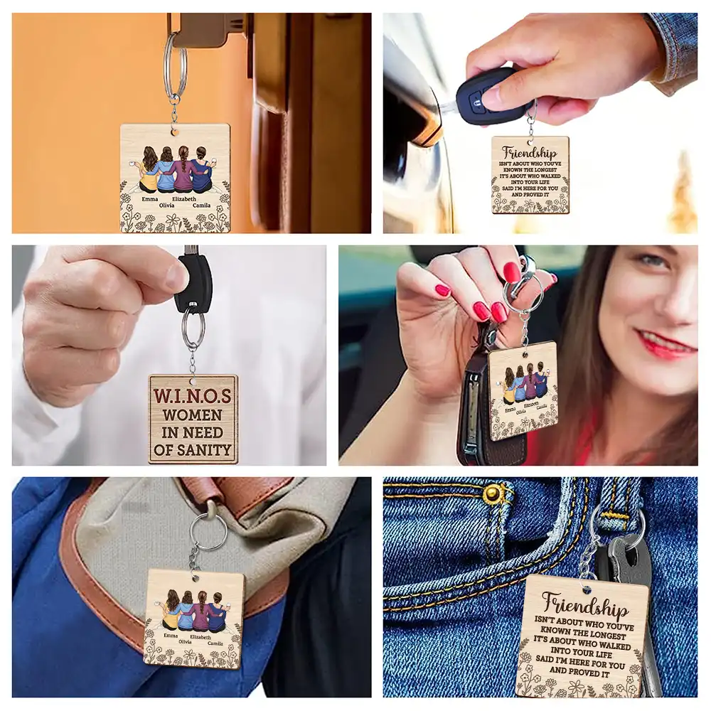 Friendship I'm Here for You - Personalized Wooden Keychain - Image 6
