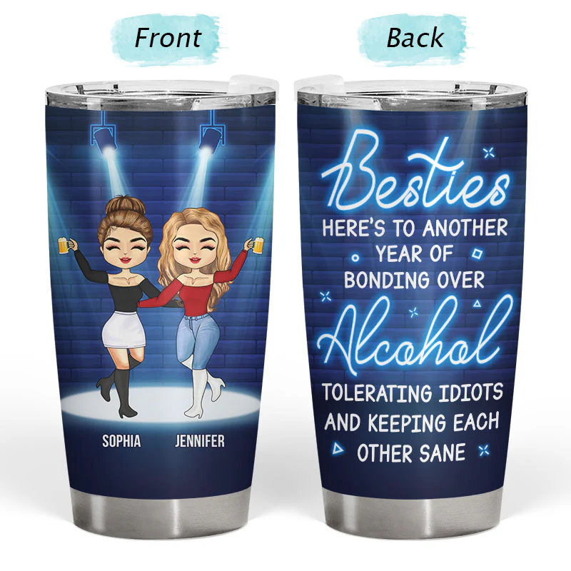 Friendship We're Trouble When We're Together - Gift For Bestie - Personalized Custom Tumbler - Image 3
