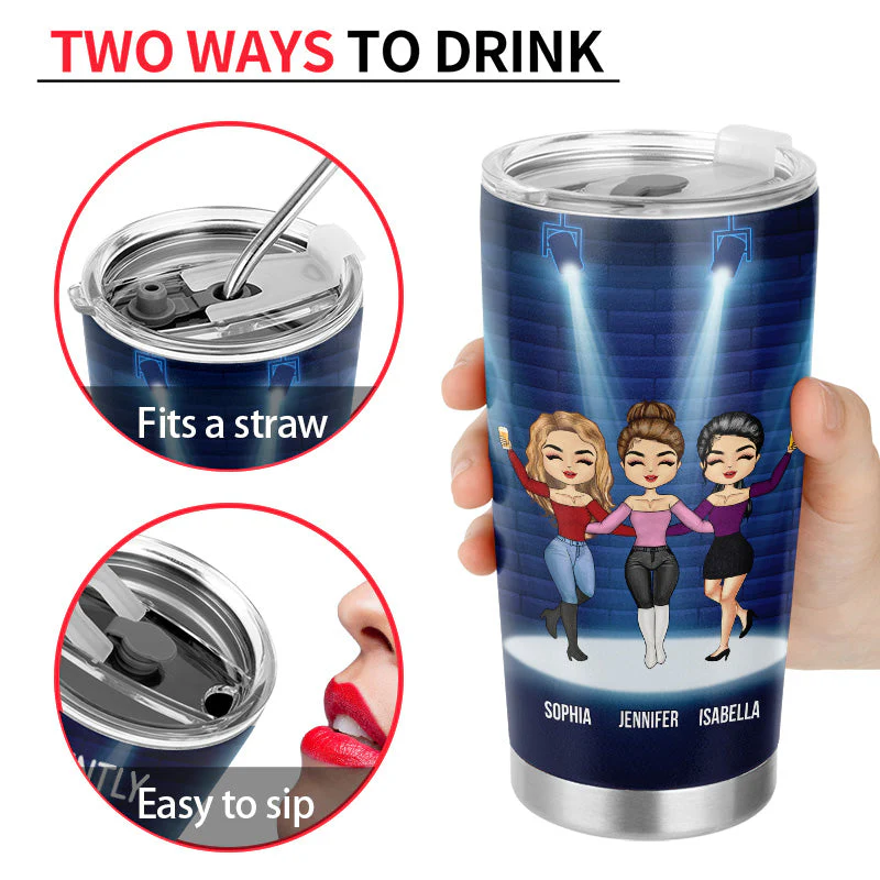 Friendship We're Trouble When We're Together - Gift For Bestie - Personalized Custom Tumbler - Image 4