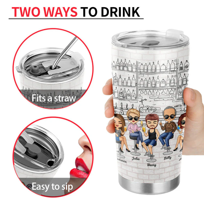 Friendships Must Be Built On A Solid Foundation Best Friends - Bestie BFF Gift - Personalized Custom Tumbler - Image 4