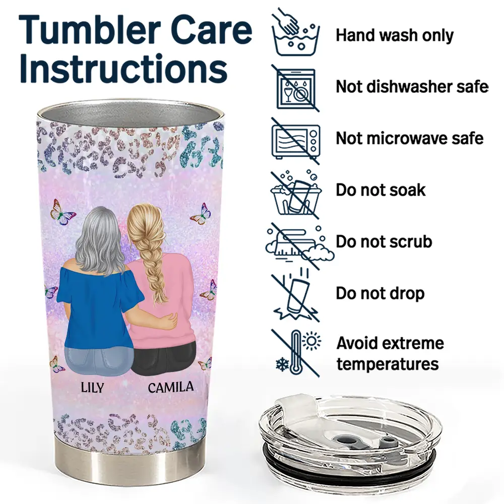 From Mom To Badass Daughter - Personalized Tumbler - Image 5