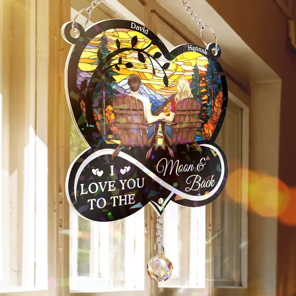 From Our First Kiss Till Our Last Breath - Personalized Rainbow Suncatcher With Crystal Ball Prism - Image 3