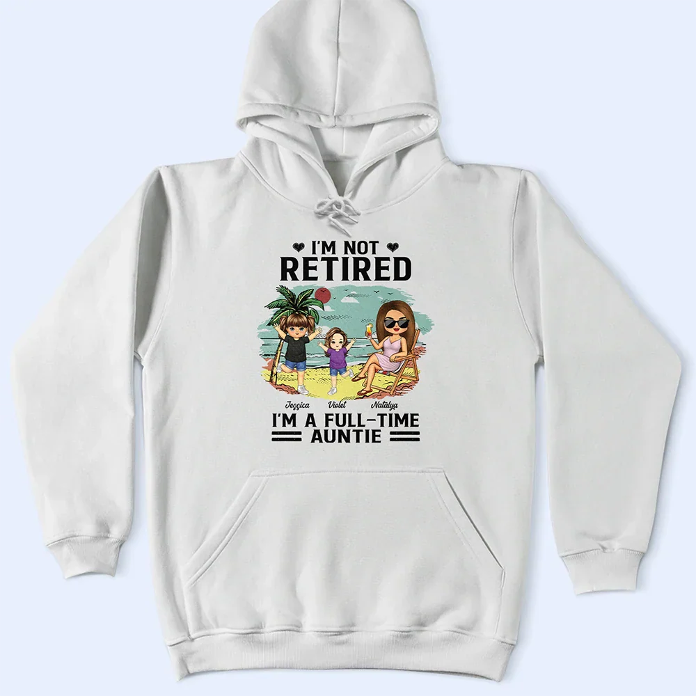 Full-time Grandma Beach View - Personalized T Shirt - Image 4