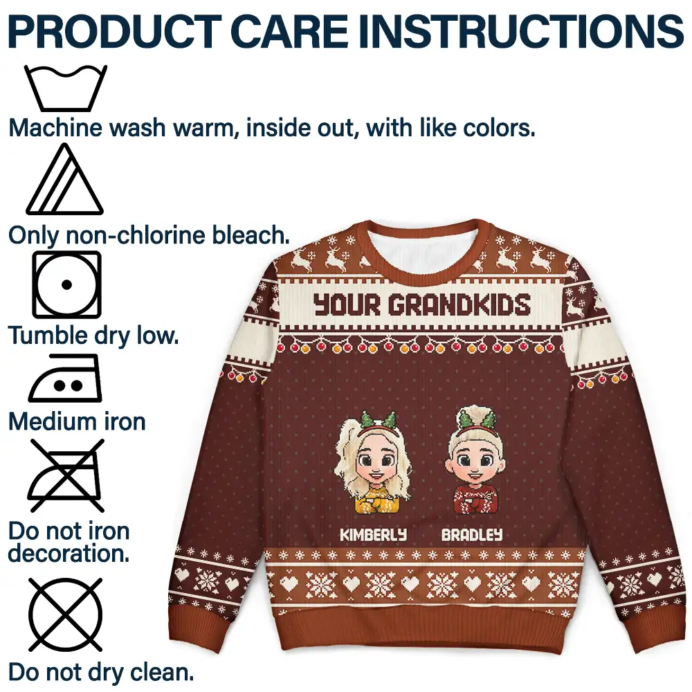 Fun Family Couple Pixel Art - Personalized Unisex Ugly Sweater - Image 7