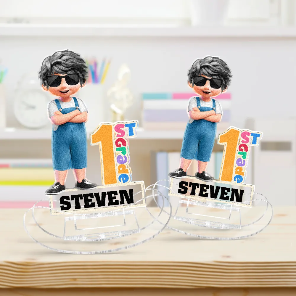 Funny Back To School - Personalized Acrylic Shaking Stand - Image 3