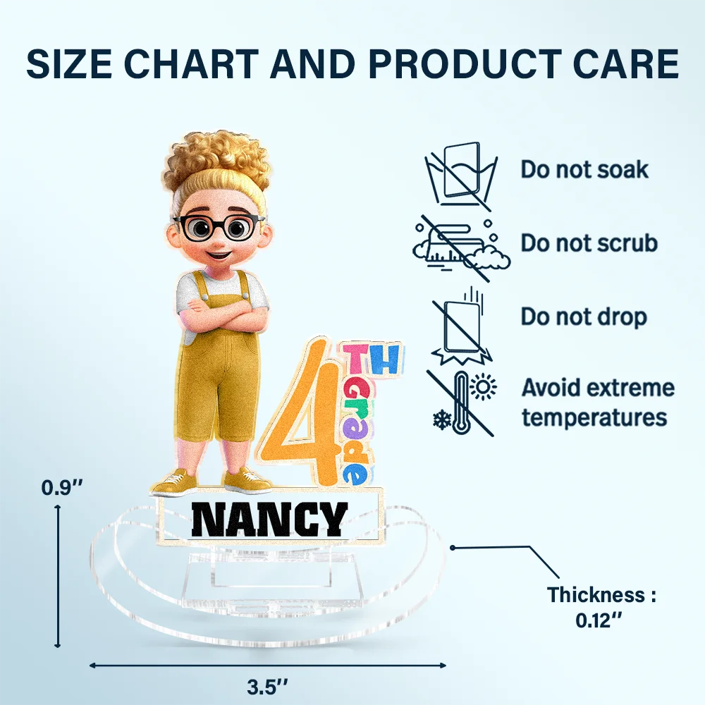 Funny Back To School - Personalized Acrylic Shaking Stand - Image 5