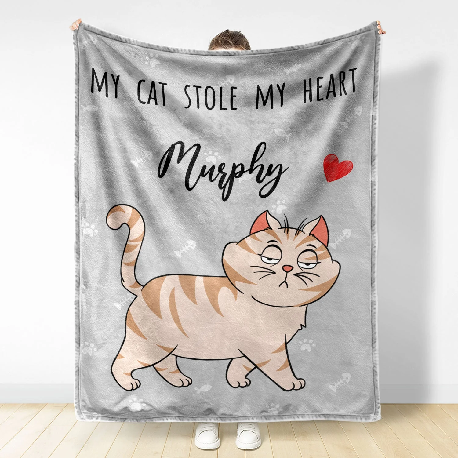 Funny Cartoon Cats Walking - Gift For Cat Lovers - Personalized Fleece Blanket - Image 2
