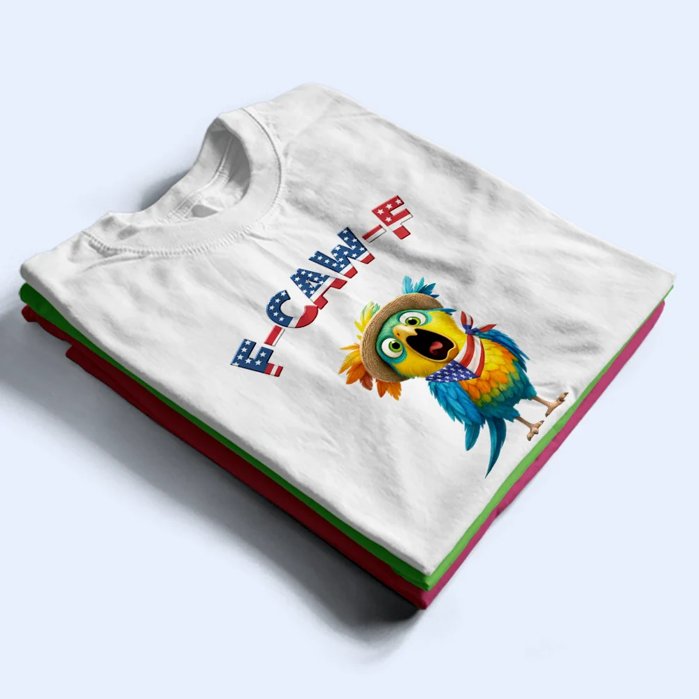 Funny Chicken F-Caw-F 250 Years Of Freedom - Personalized T Shirt - Image 3
