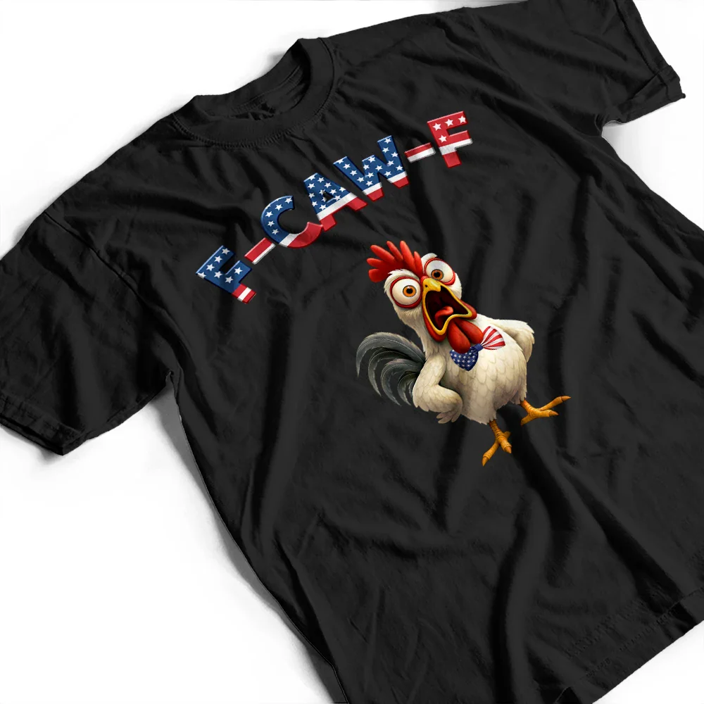 Funny Chicken F-Caw-F 250 Years Of Freedom - Personalized T Shirt - Image 4