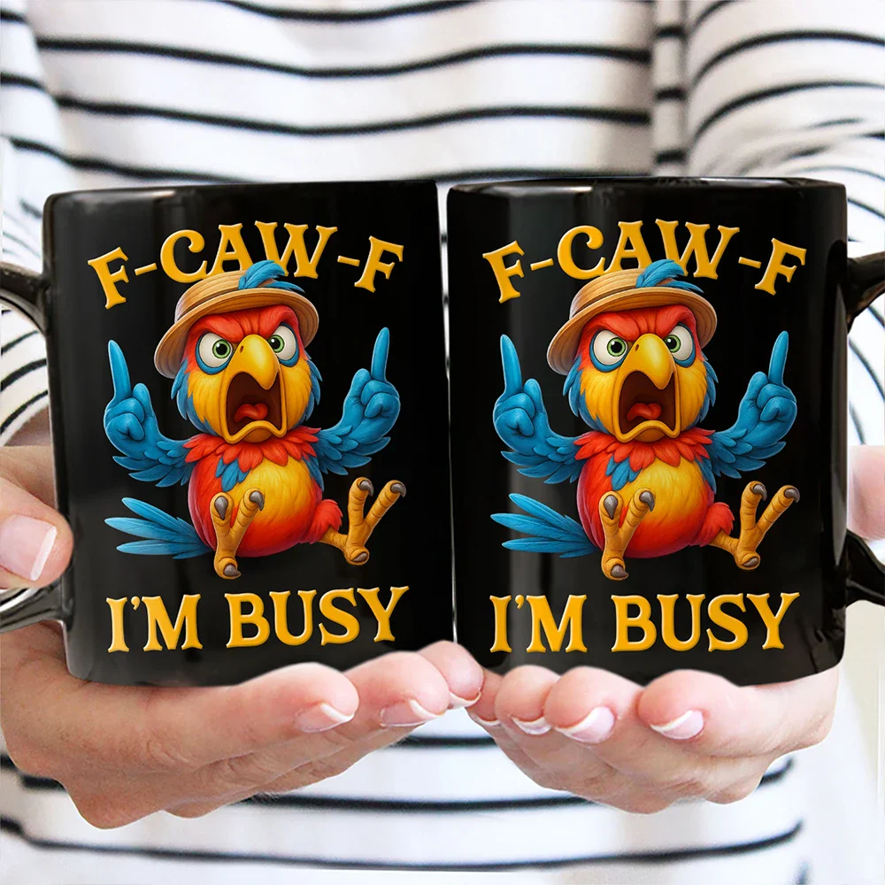 Funny Chicken F-CAW-F I'm Busy - Personalized Mug - Image 3