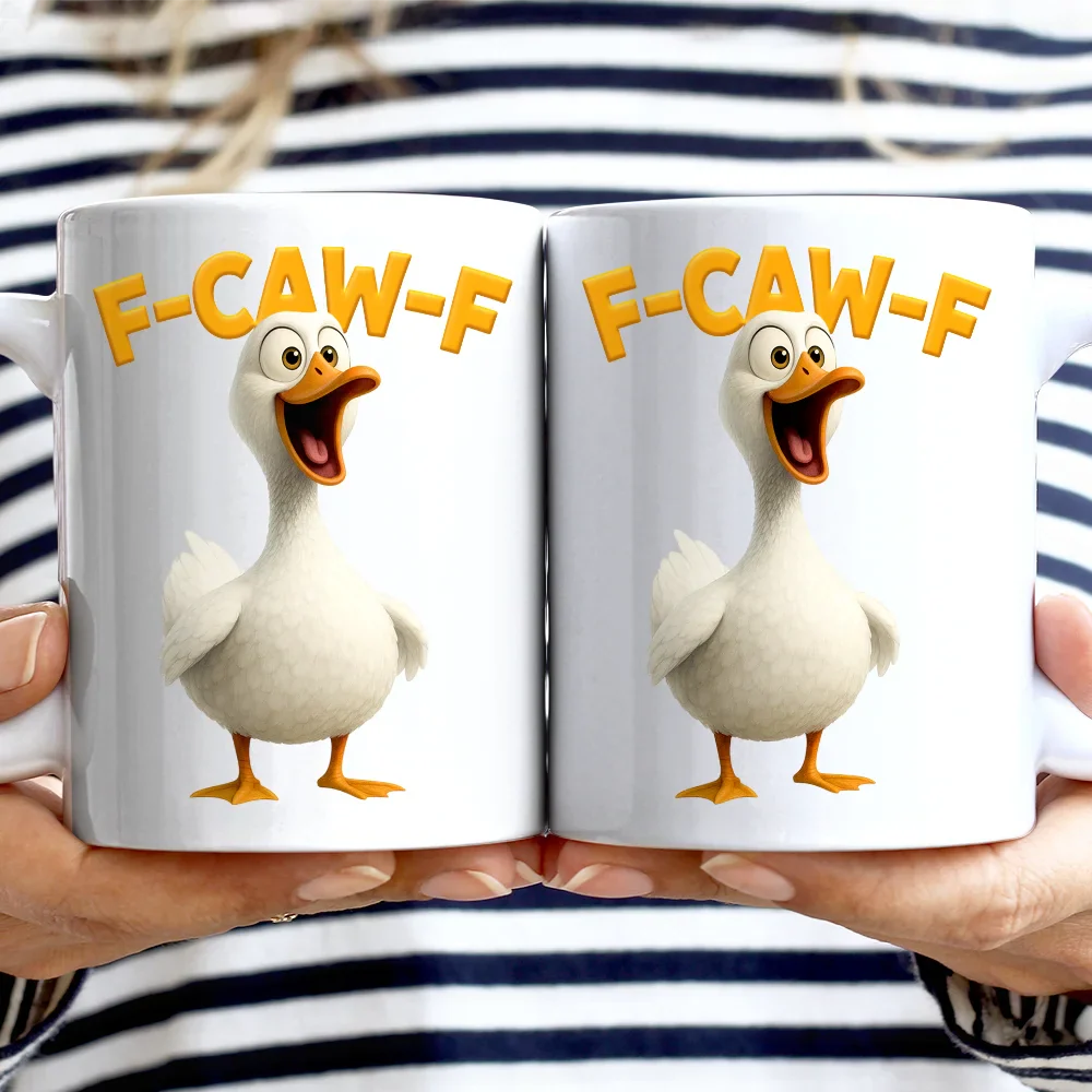 Funny Chicken F-Caw-F - Personalised Mug - Image 2