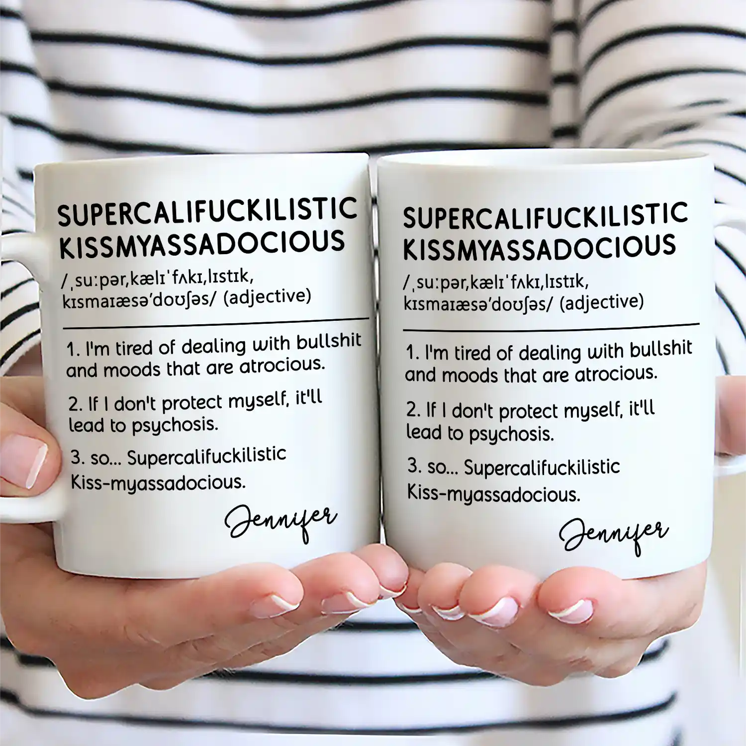 Funny Cowokers Supercalifuckilistic - Personalized Mug - Image 2