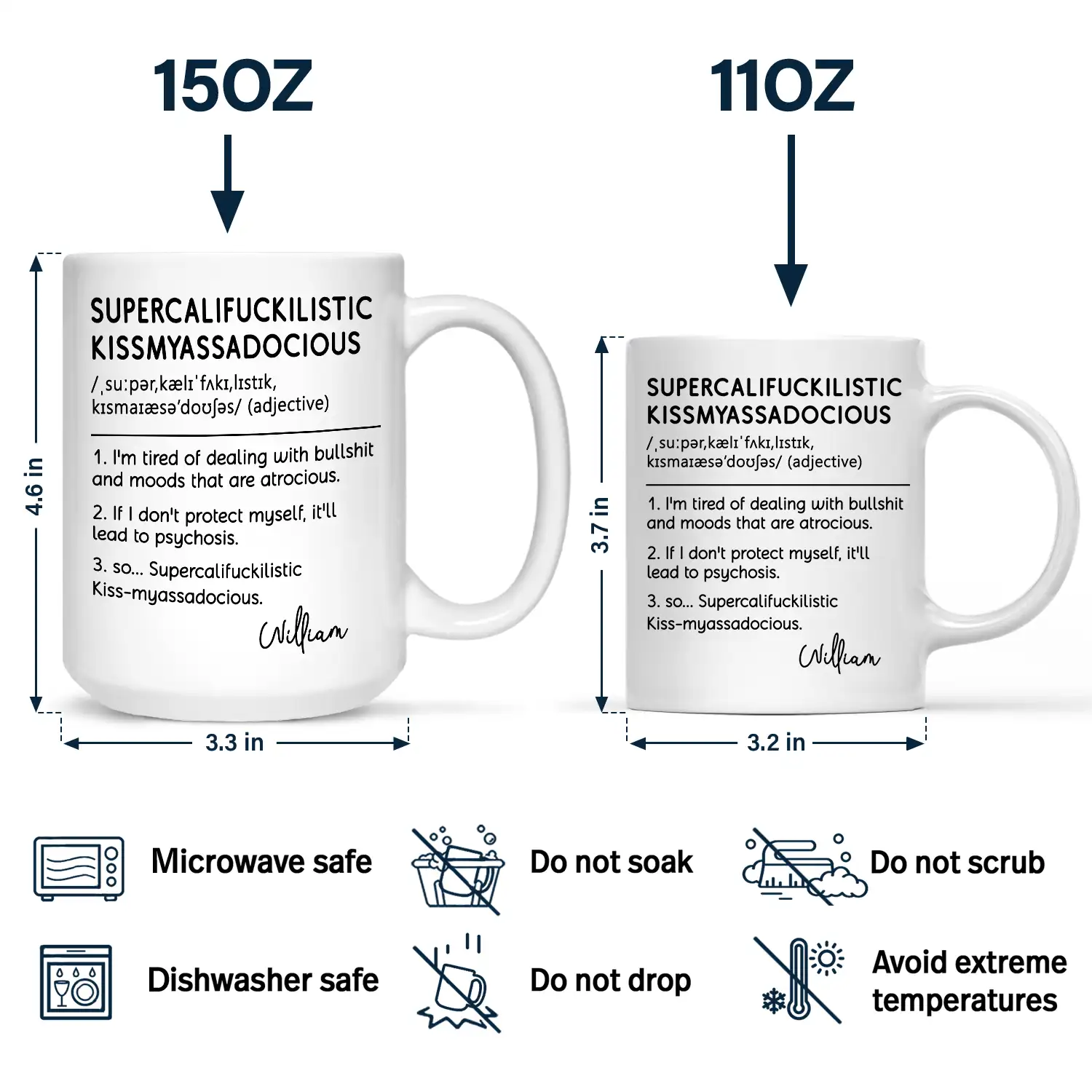 Funny Cowokers Supercalifuckilistic - Personalized Mug - Image 4