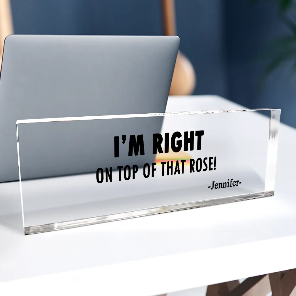 Funny Coworkers Please Don't Talk To Me - Personalized Desk Name Plate - Image 2