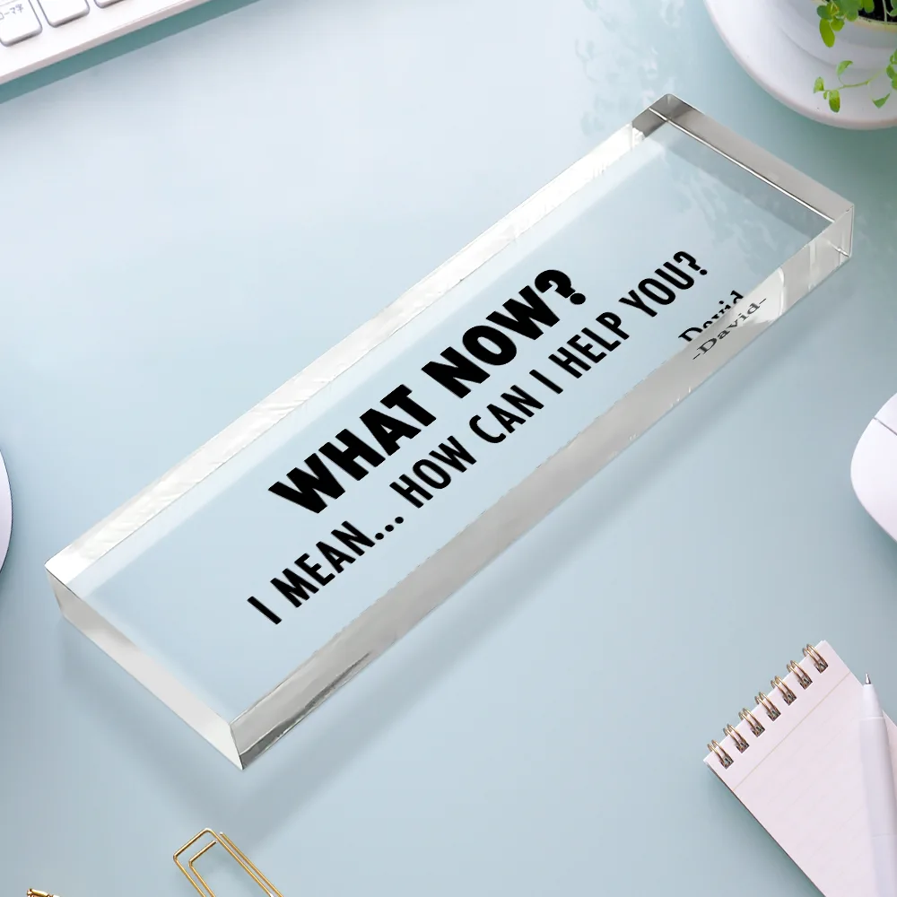 Funny Coworkers Please Don't Talk To Me - Personalized Desk Name Plate - Image 3
