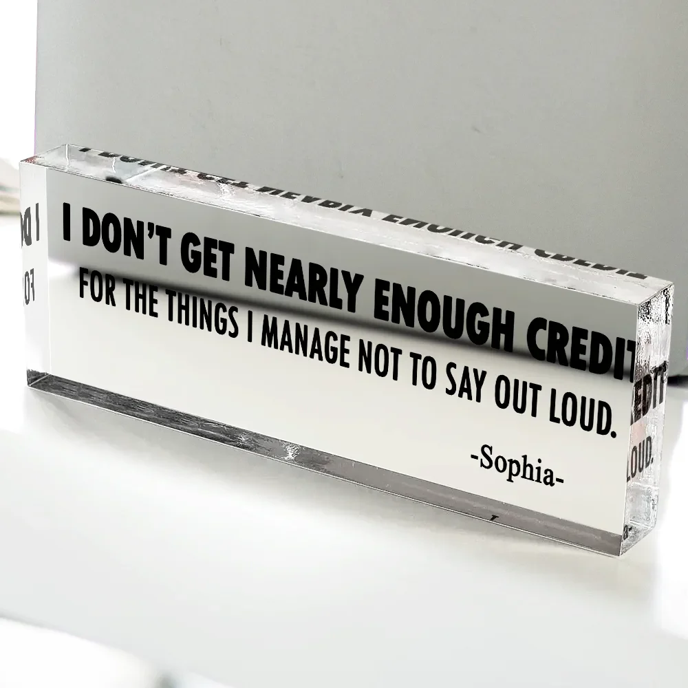 Funny Coworkers Please Don't Talk To Me - Personalized Desk Name Plate - Image 4