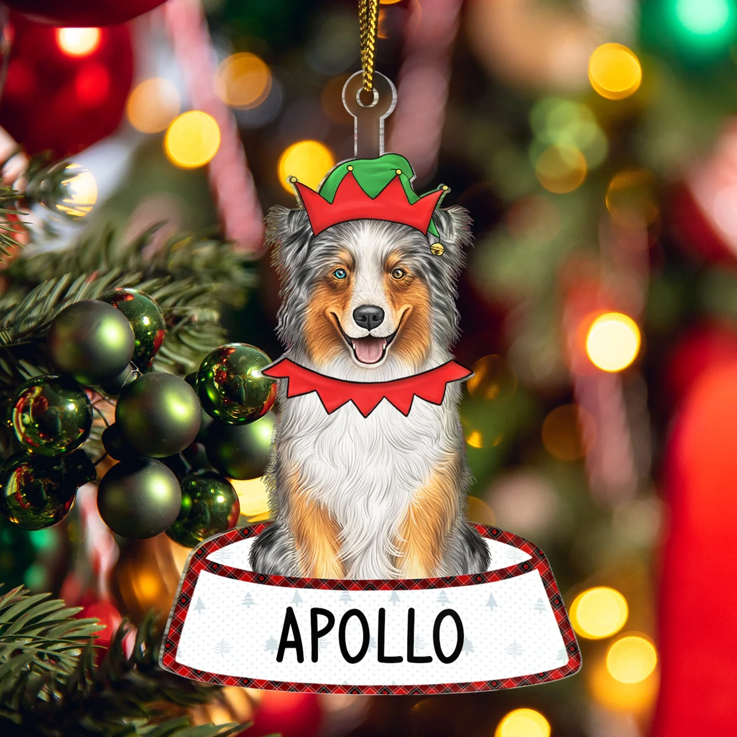 Funny Dog Cat - Christmas Gift For Pet Lovers - Personalized Cutout Acrylic Ornament - Image 5