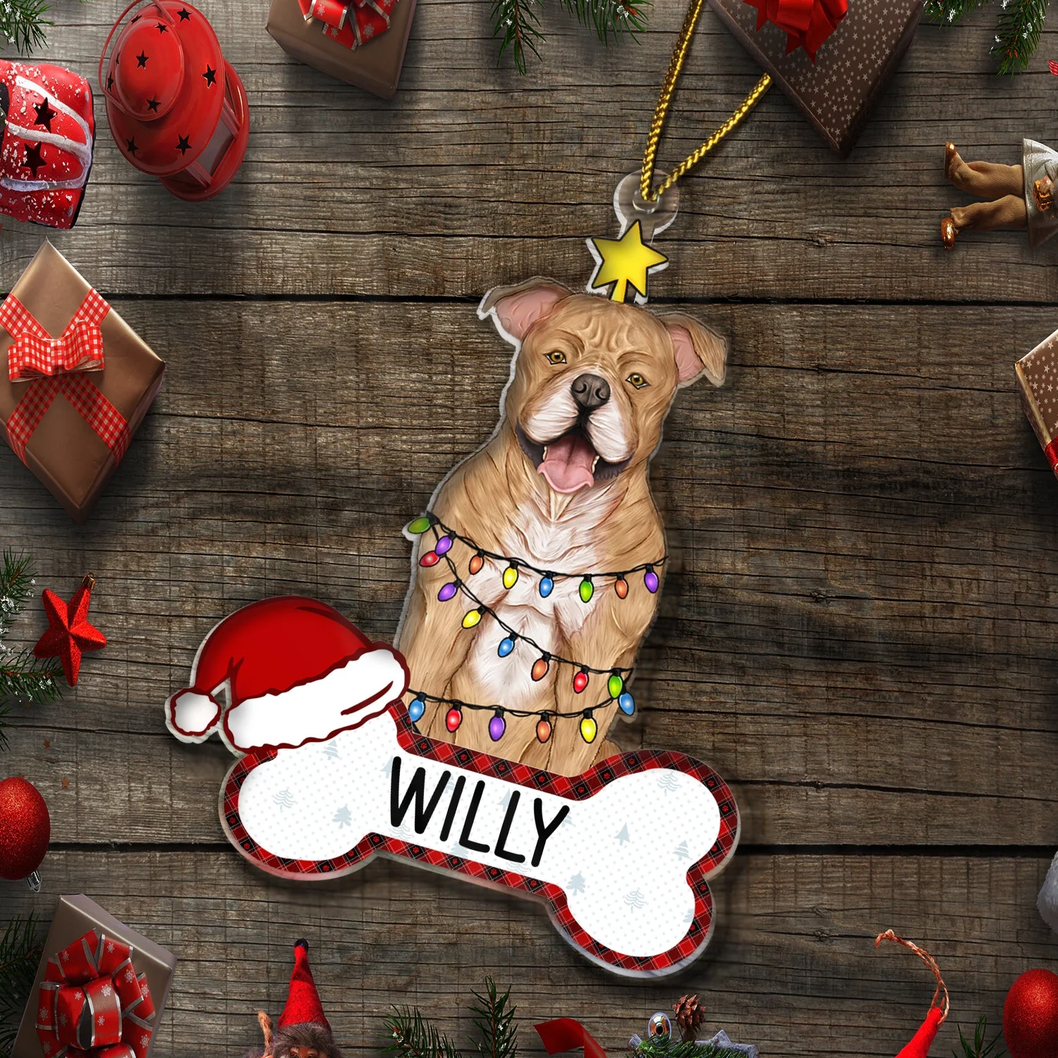 Funny Dog Cat - Christmas Gift For Pet Lovers - Personalized Cutout Acrylic Ornament - Image 6