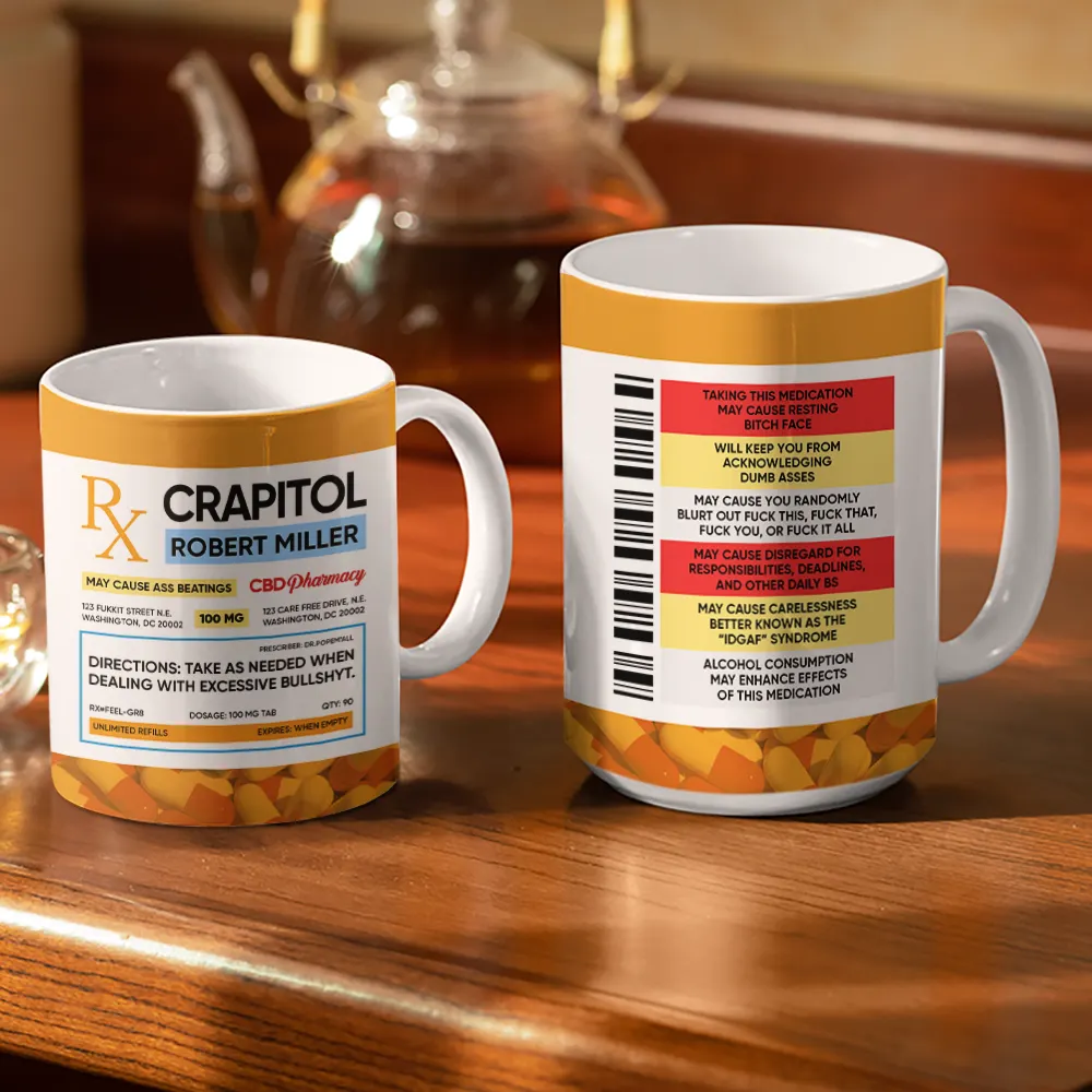 Funny Fukitol Rx Prescription - Personalized White Edge-to-Edge Mug - Image 3