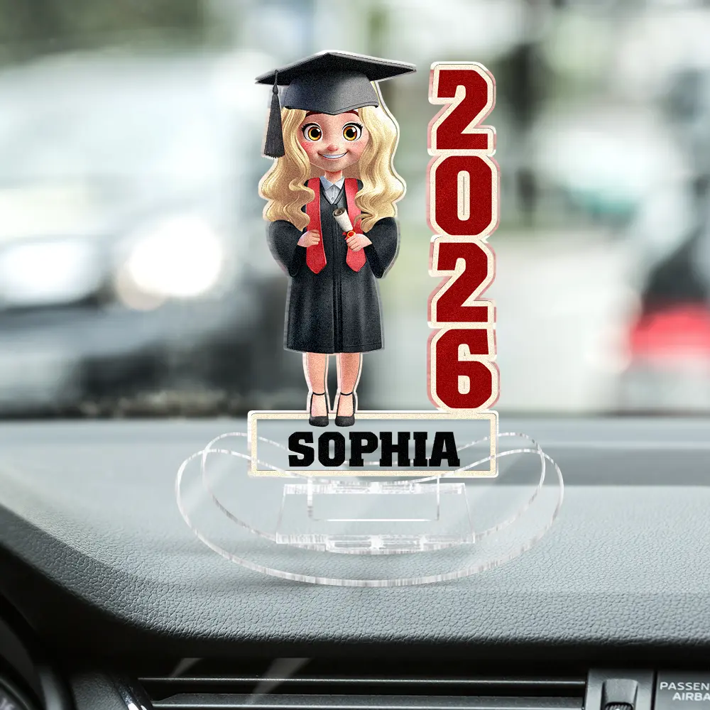 Funny Graduation Year - Personalised Acrylic Shaking Stand - Image 4