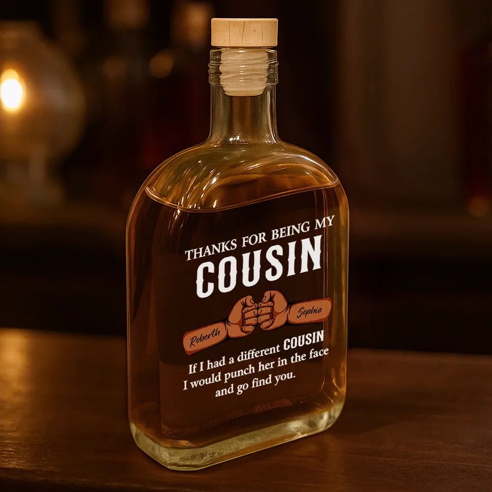 Funny If I Had A Different Brother - Personalized Whiskey Bottle - Image 3