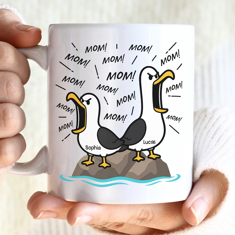 Funny Screaming Seagull - Personalized Mug - Image 2