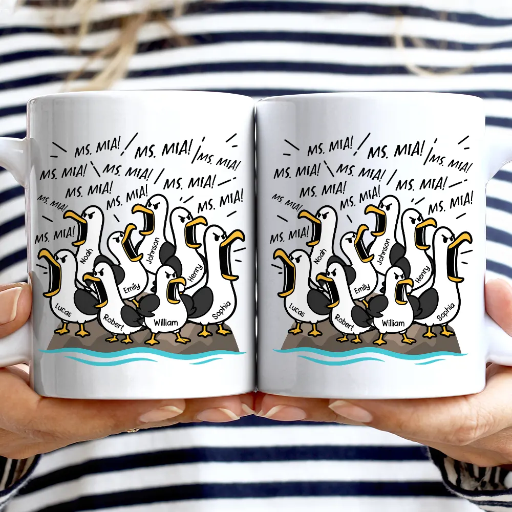 Funny Screaming Seagull - Personalized Mug - Image 3