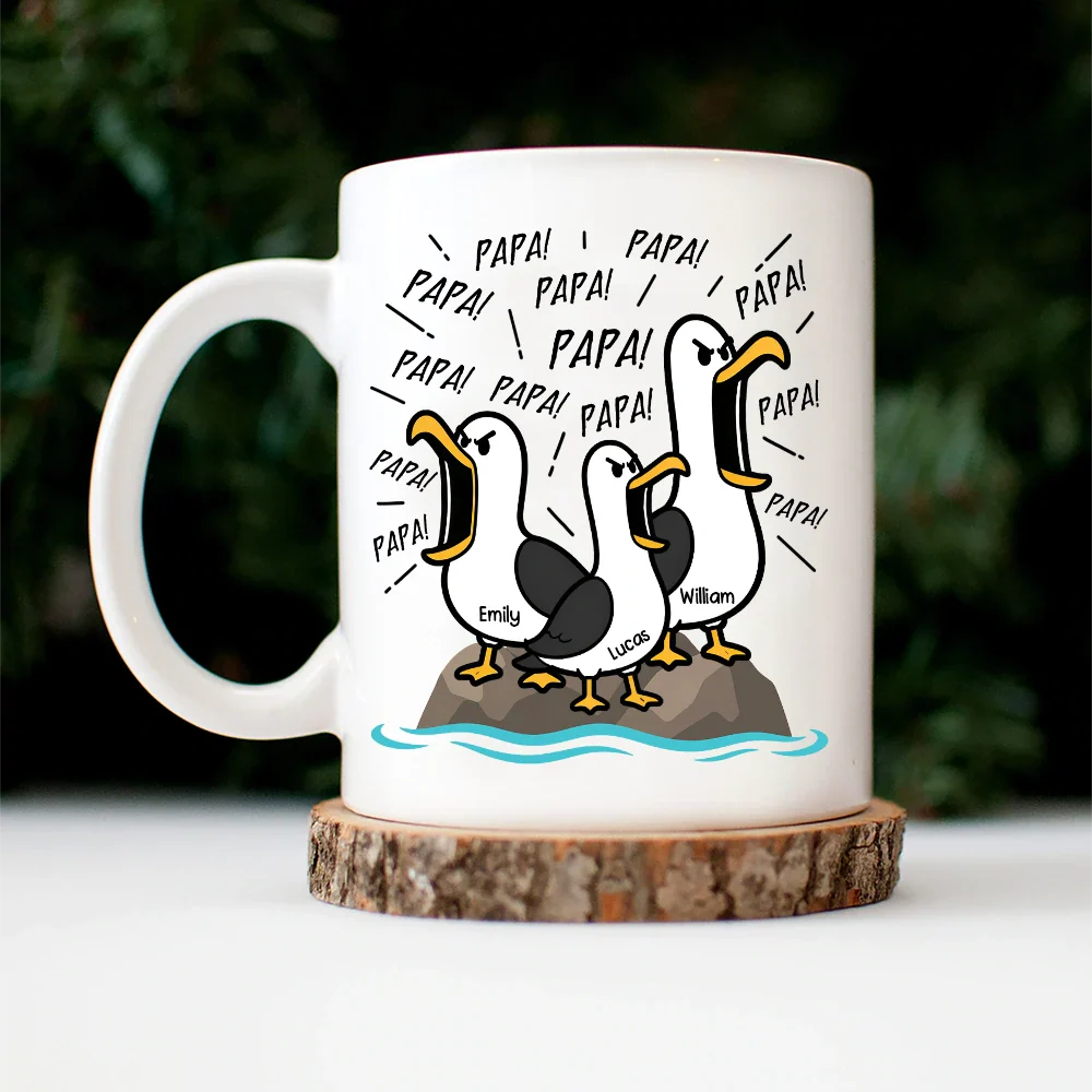 Funny Screaming Seagull - Personalized Mug - Image 5