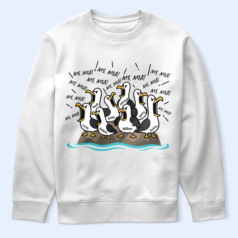 Funny Screaming Seagull - Personalized T Shirt - Image 5