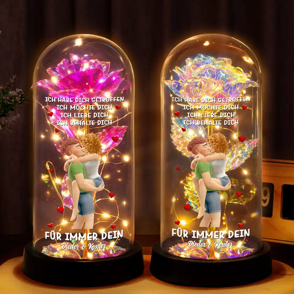 Für Immer Wir - Personalisierte Ewige Rosenkuppel-Lampe - Image 2