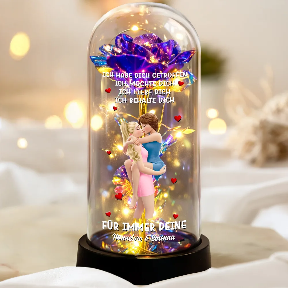 Für Immer Wir - Personalisierte Ewige Rosenkuppel-Lampe - Image 3
