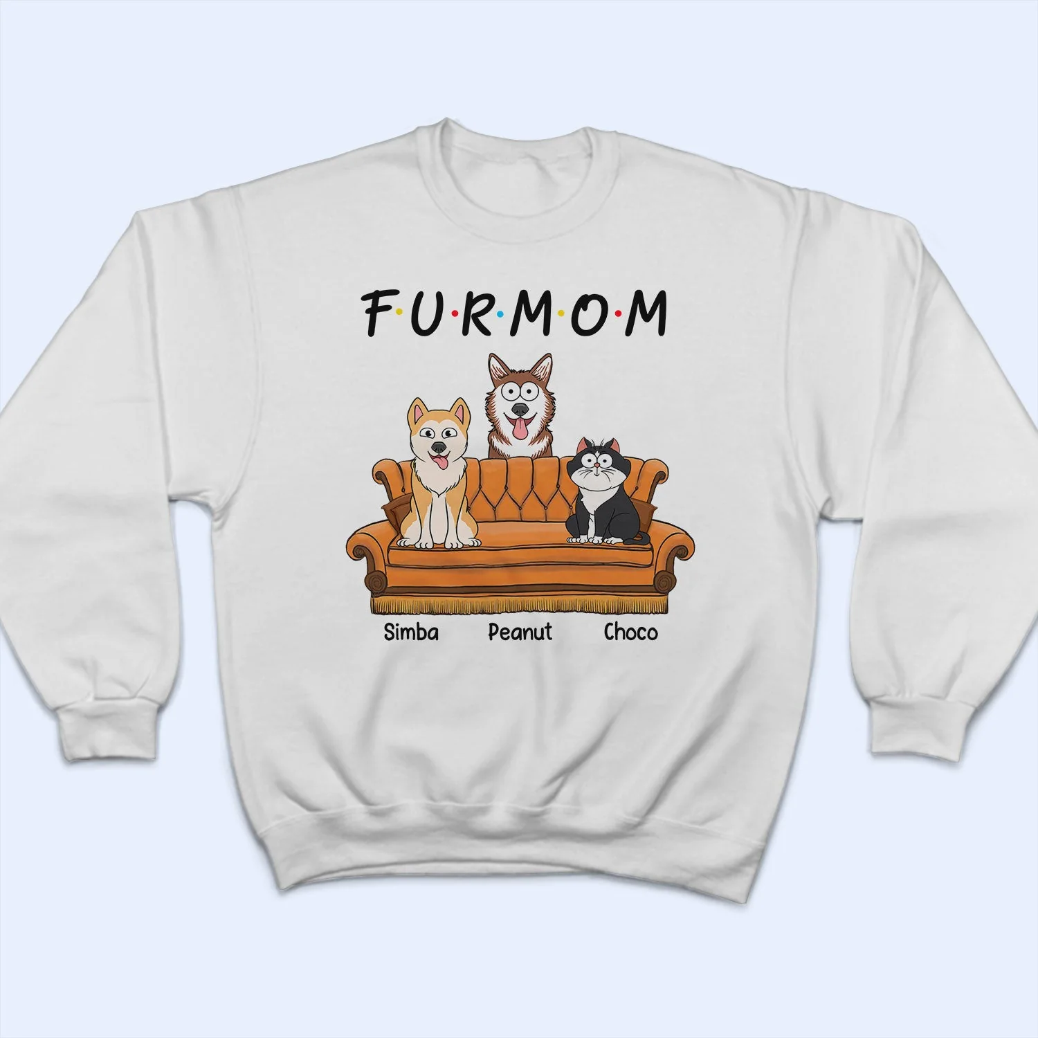 Fur Mama - Gift For Fur Mom, Dog Mom, Cat Mom - Personalized T Shirt - Image 5