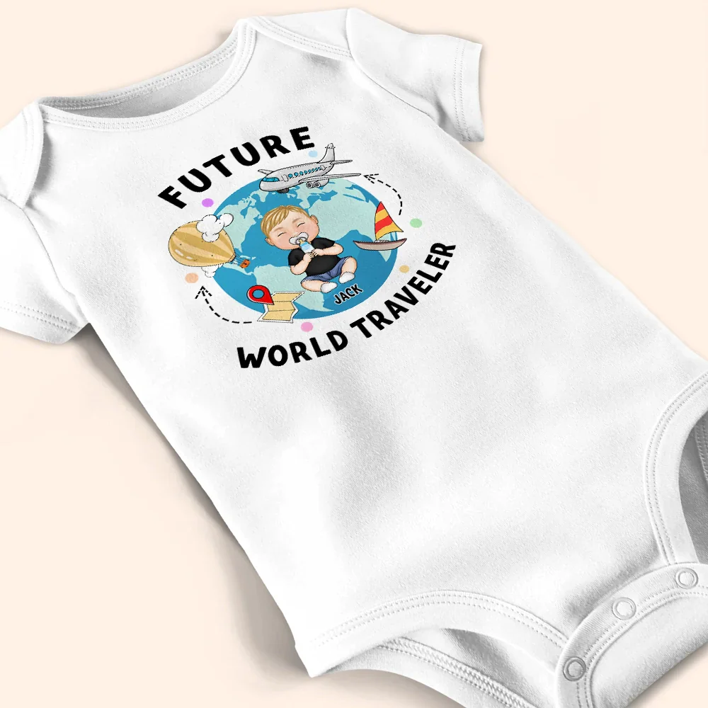 Future World Traveler - Personalized Baby Onesie - Image 4