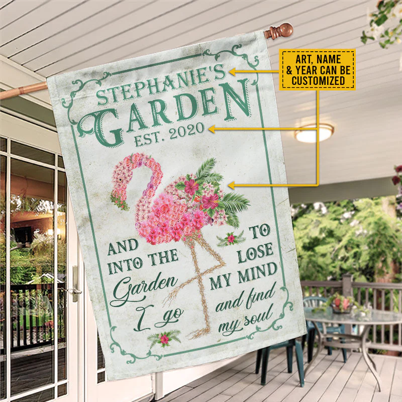 Garden Floral Art Find My Soul Custom Flag - Image 2