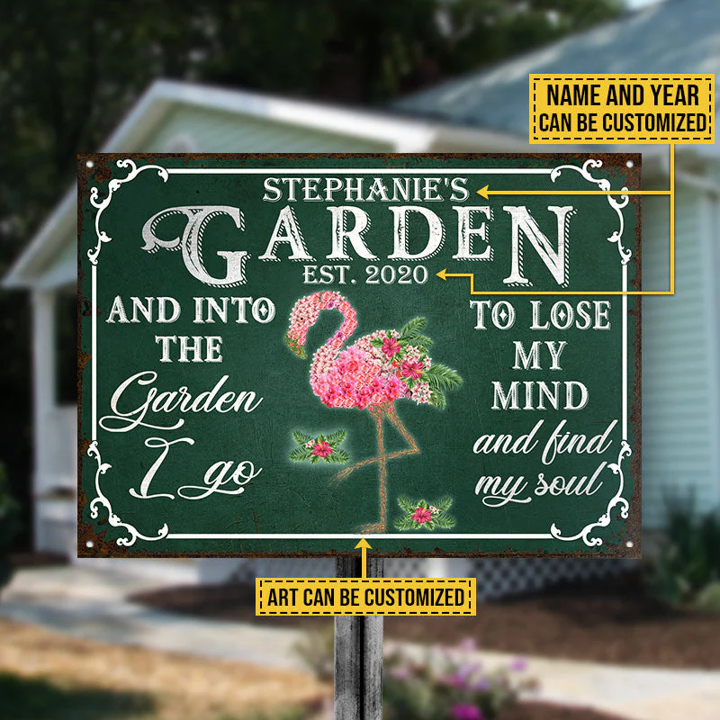 Garden Floral Art Find My Soul Green Custom Classic Metal Signs - Image 3
