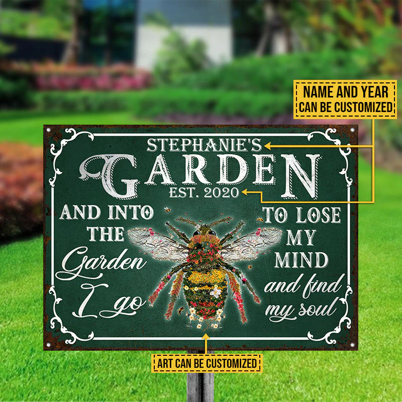 Garden Floral Art Find My Soul Green Custom Classic Metal Signs - Image 4