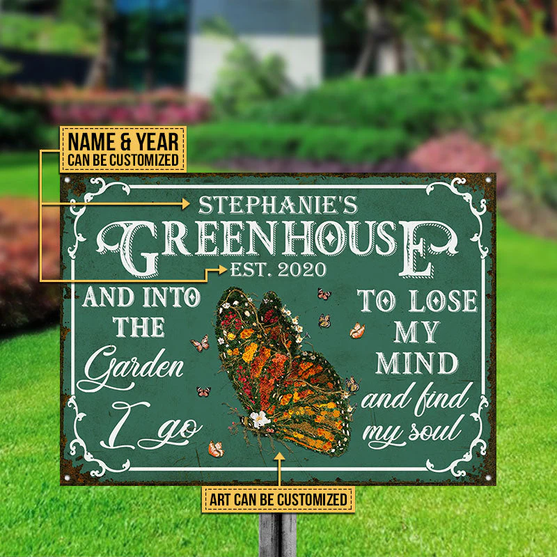 Garden Greenhouse Floral Art Find My Soul Custom Classic Metal Signs - Image 3