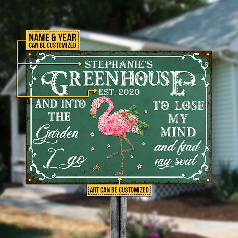 Garden Greenhouse Floral Art Find My Soul Custom Classic Metal Signs - Image 4