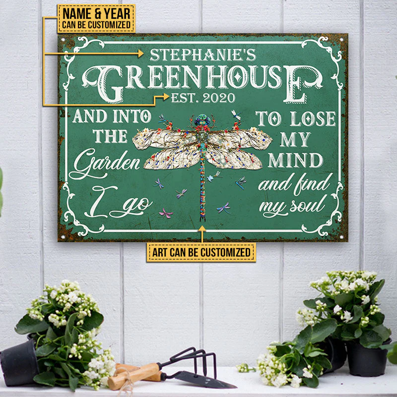 Garden Greenhouse Floral Art Find My Soul Custom Classic Metal Signs - Image 5