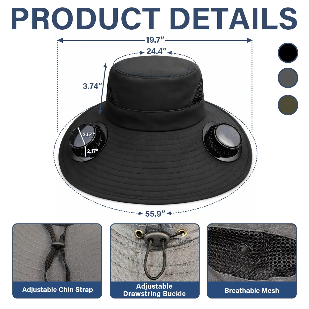Garden Hair Don't Care - Personalized Solar Fan Hat - Image 5