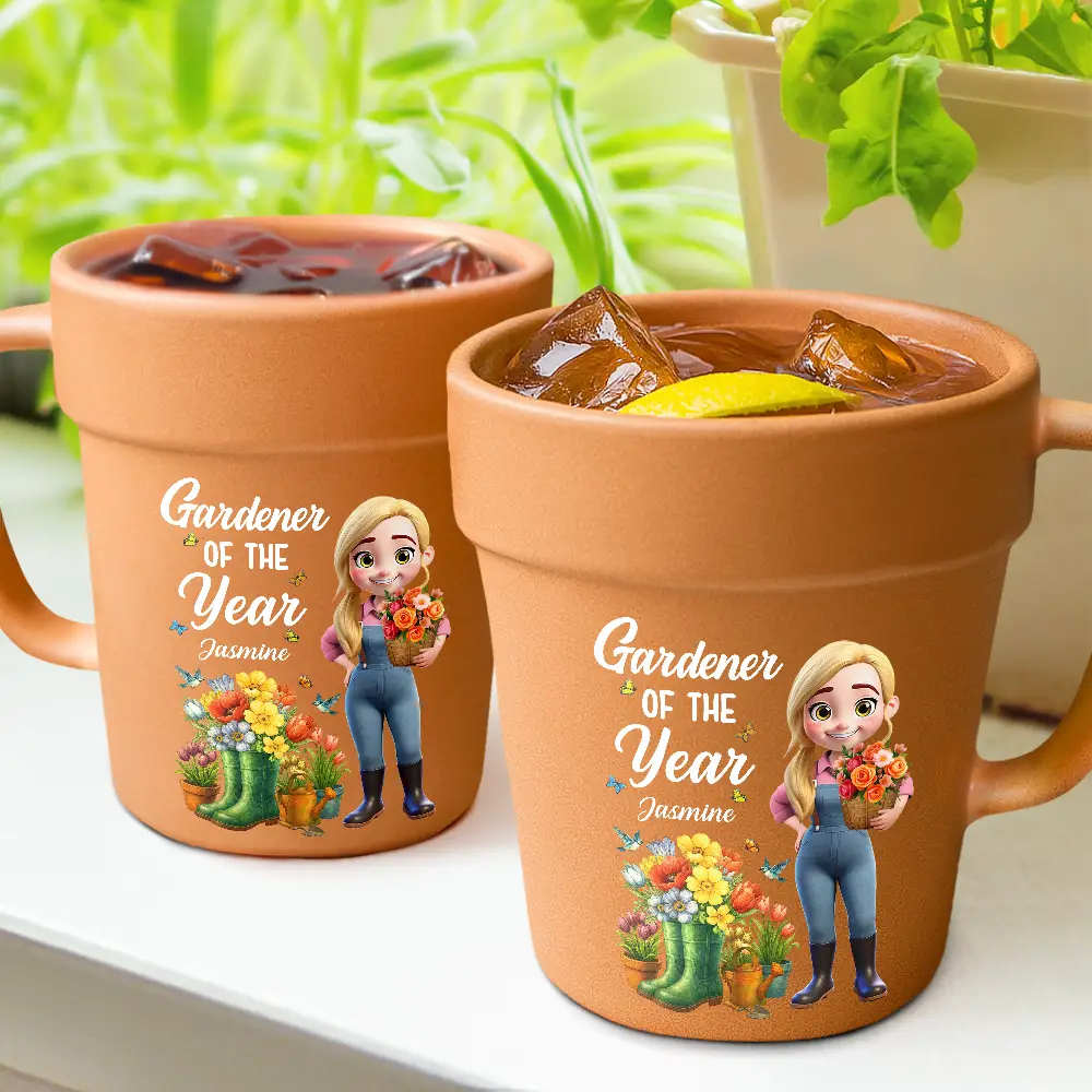 Gardener Of The Year - Personalized Plant Pot Ceramic Mug - Image 2
