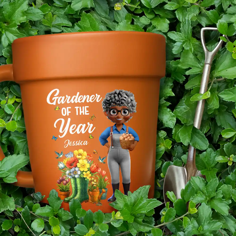 Gardener Of The Year - Personalized Plant Pot Ceramic Mug - Image 4